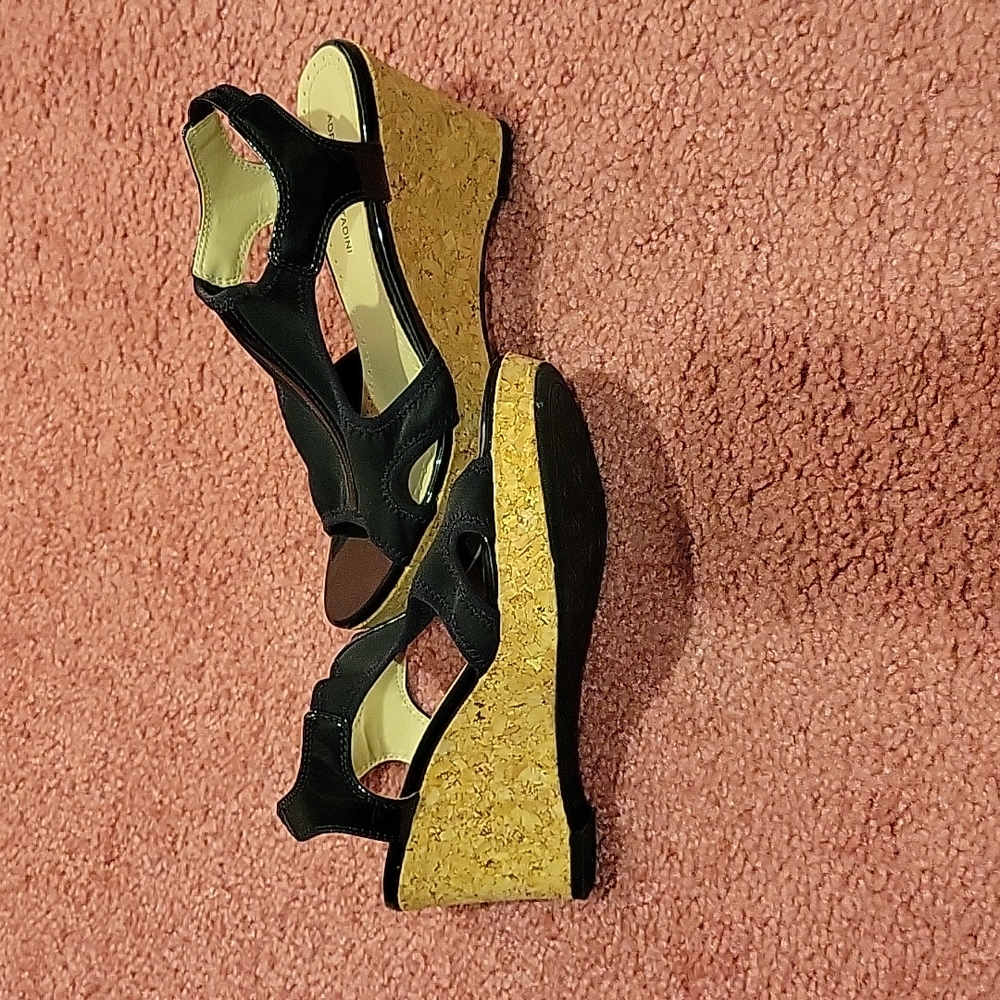 Black wedge shoes